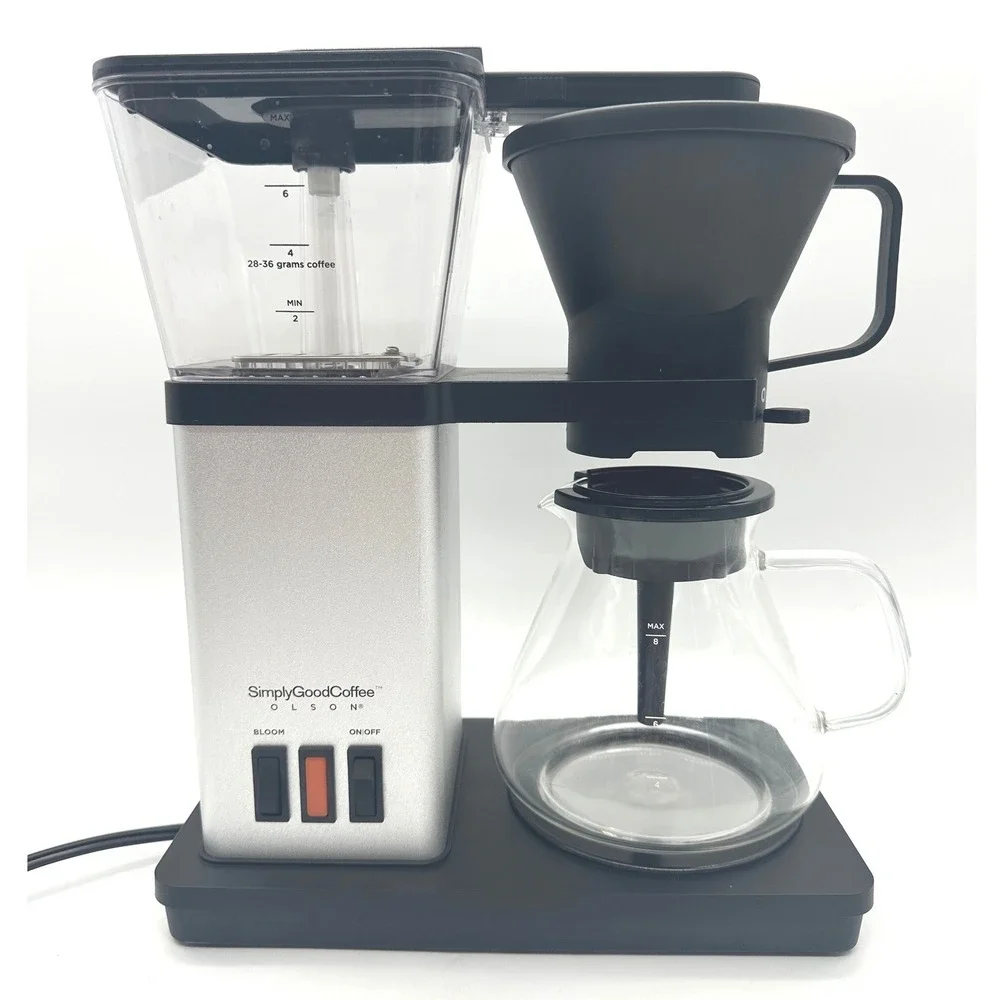 Simply Good Coffee Olson Model 320 8-Cup Coffee Maker Silver Black 1560W SCA